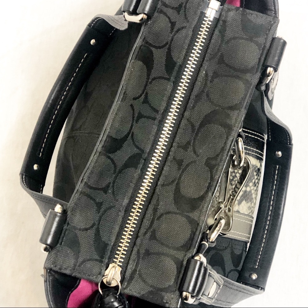 Coach Nancy Logo Python Stripe Bag - image 5